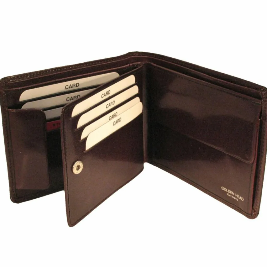 Golden Head Herrengeldbörsen Querformat<Colorado Geldbörse RFID Leder 12,5 cm bordeaux