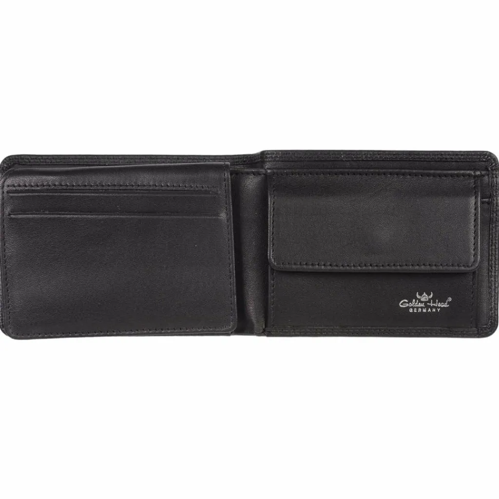 Best Golden Head Colorado Geldbörse RFID Leder 10 cm schwarz