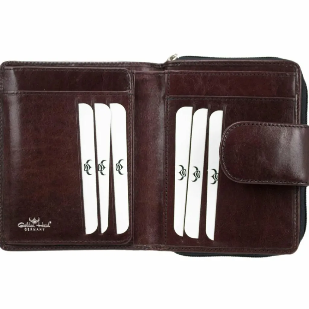 Golden Head Damengeldbörsen Querformat<Colorado Geldbörse RFID Leder 13 cm bordeaux