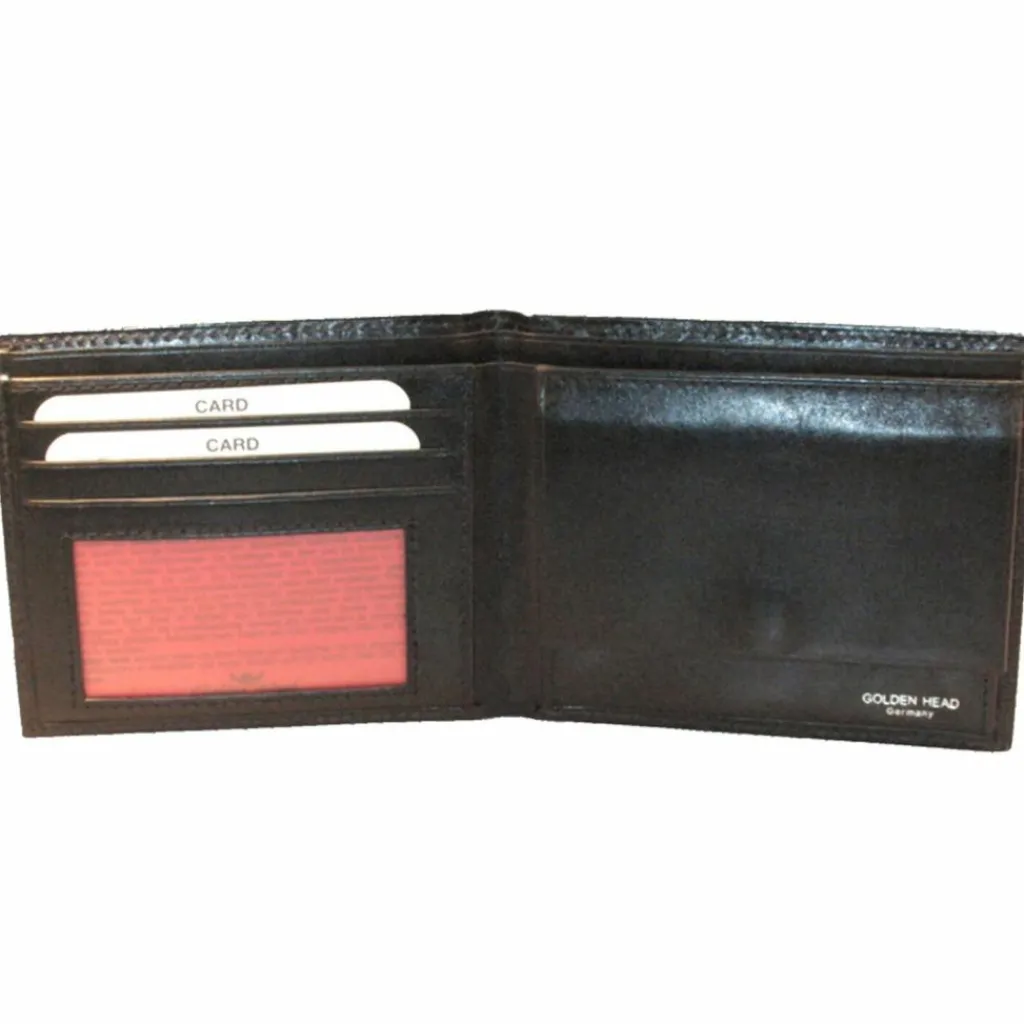 New Golden Head Colorado Geldbörse RFID Leder 12,5 cm schwarz