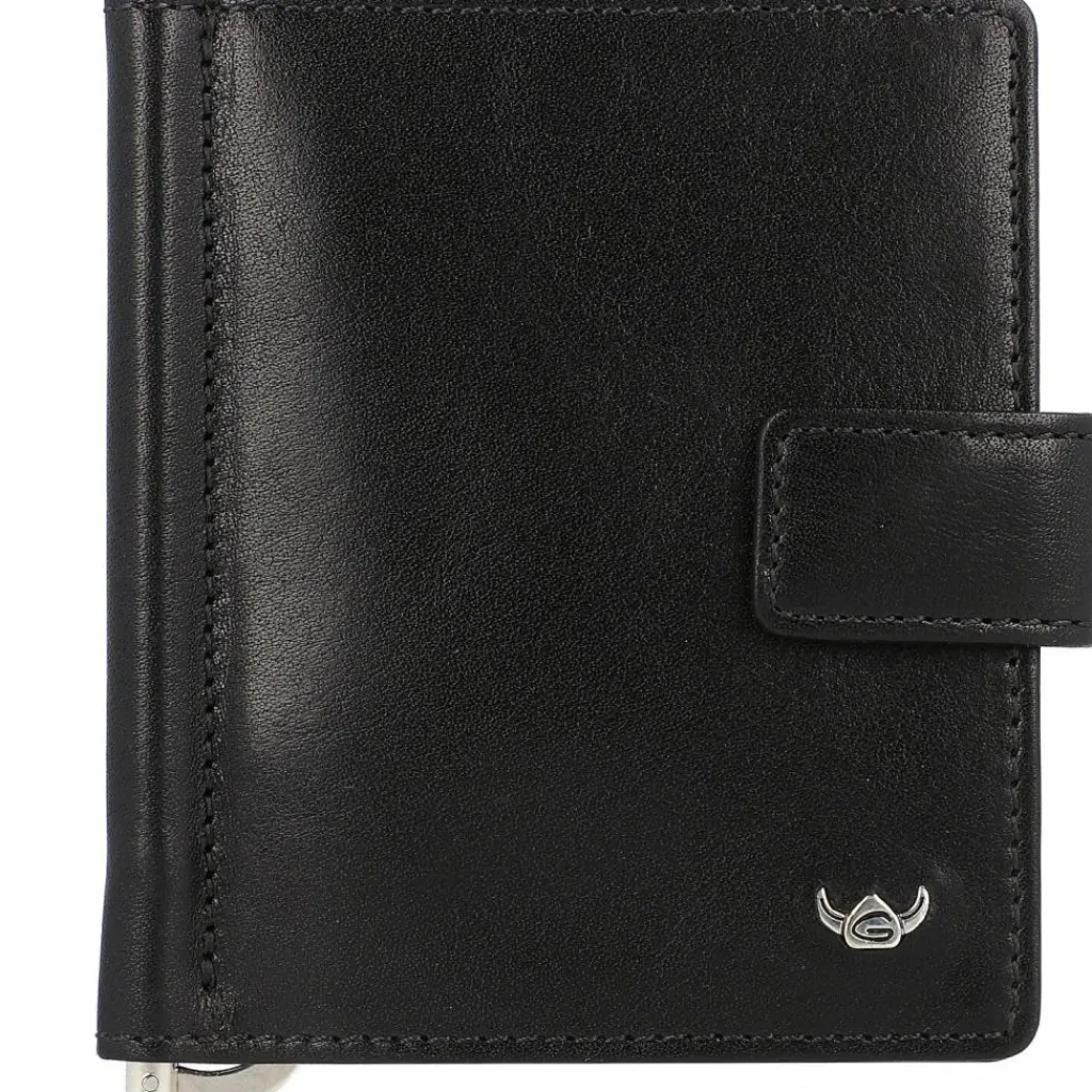 Golden Head Visitenkartenetuis<Colorado Kreditkartenetui Leder 8,5 cm mit Geldscheinklammer schwarz