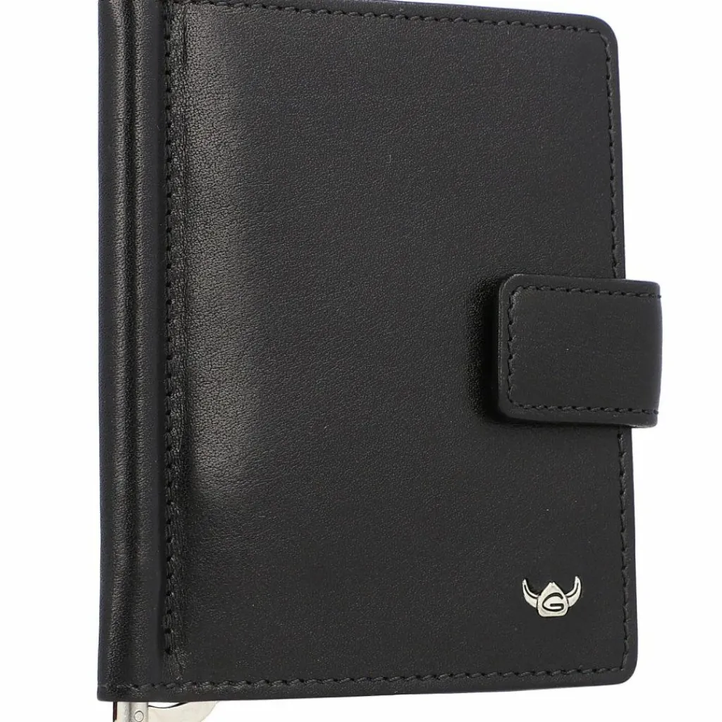 Golden Head Visitenkartenetuis<Colorado Kreditkartenetui Leder 8,5 cm mit Geldscheinklammer schwarz