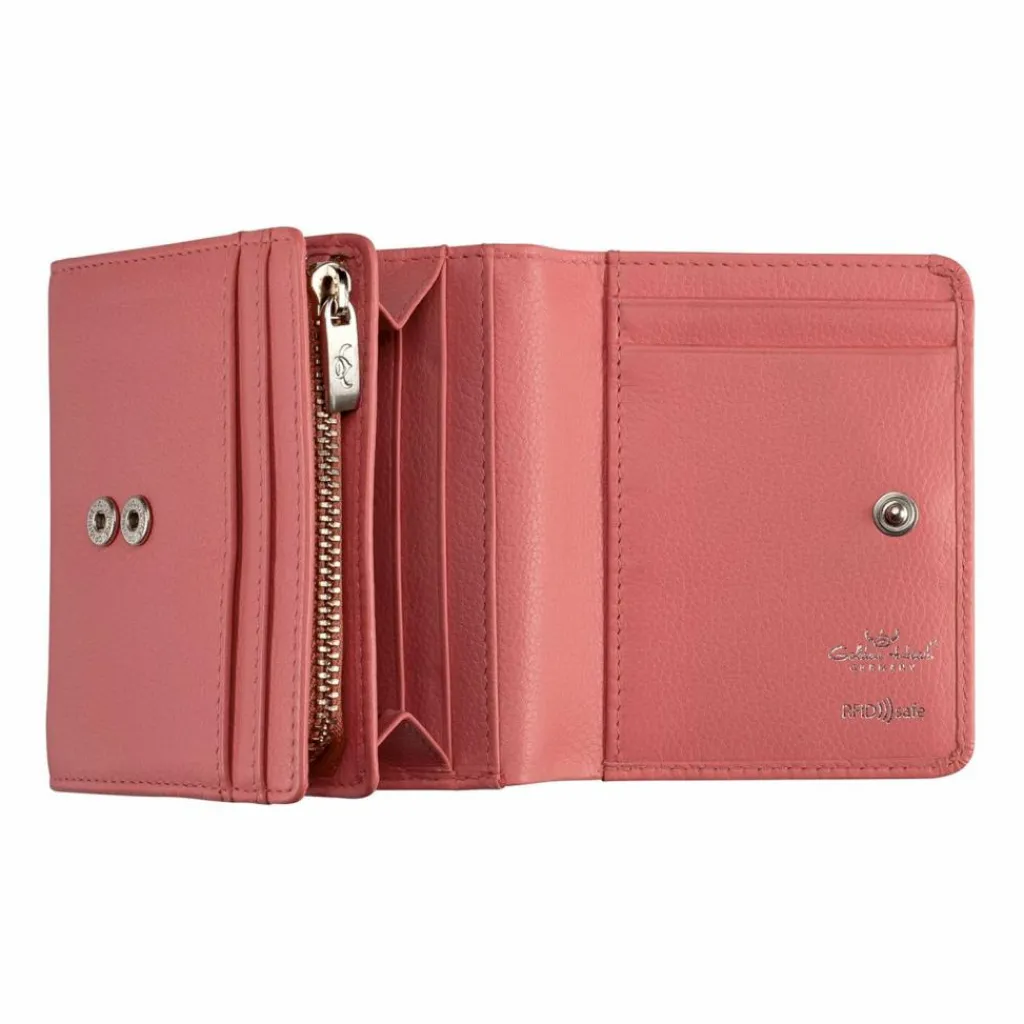 Hot Golden Head Madrid Geldbörse RFID Schutz Leder 10 cm koralle