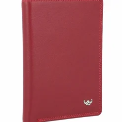 Hot Golden Head Polo Ausweisetui RFID Leder 9 cm rot