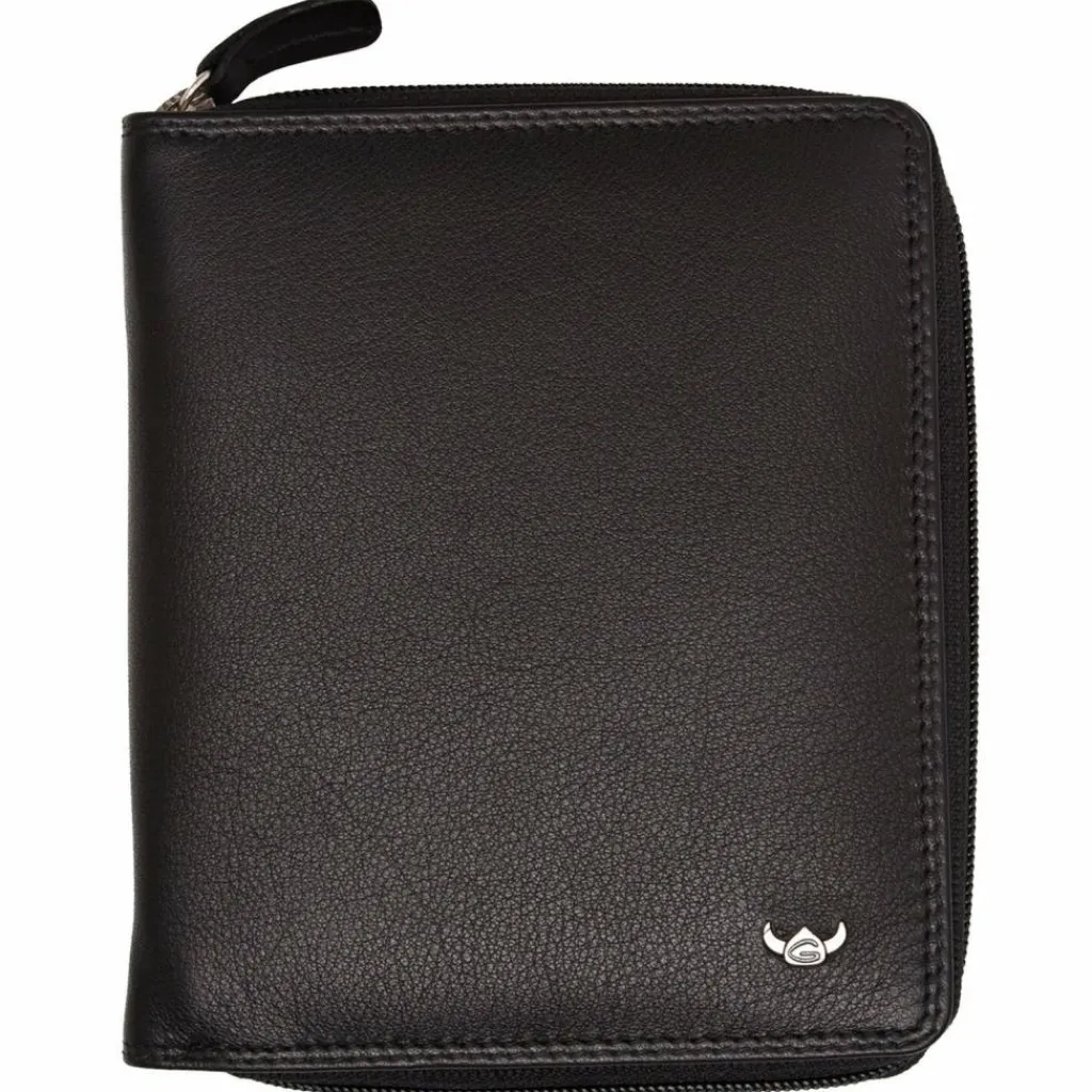 Golden Head Damengeldbörsen Hochformat<Polo Geldbörse RFID Leder 10,5 cm schwarz