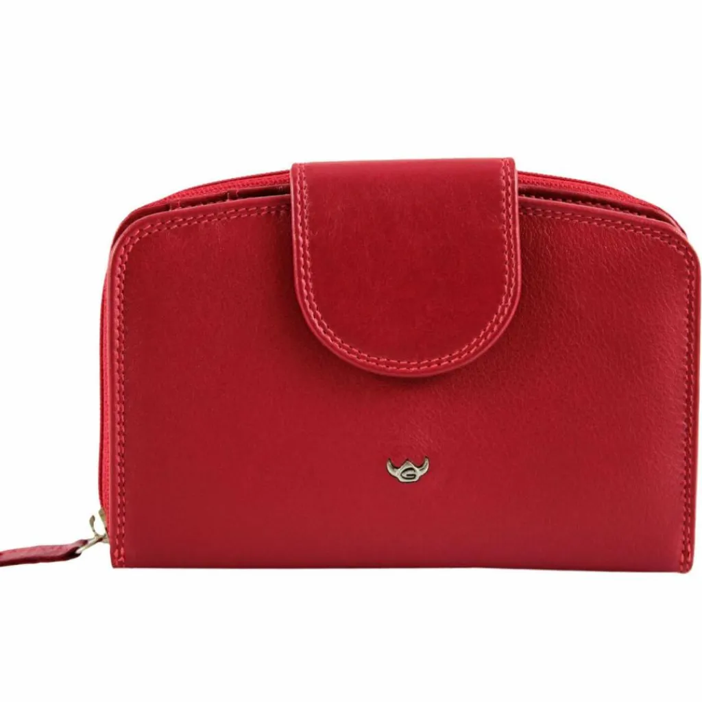 Golden Head Damengeldbörsen Querformat<Polo Geldbörse RFID Leder 14,5 cm rot