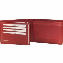Golden Head Herrengeldbörsen Querformat<Polo Geldbörse RFID Leder 12,5 cm rot