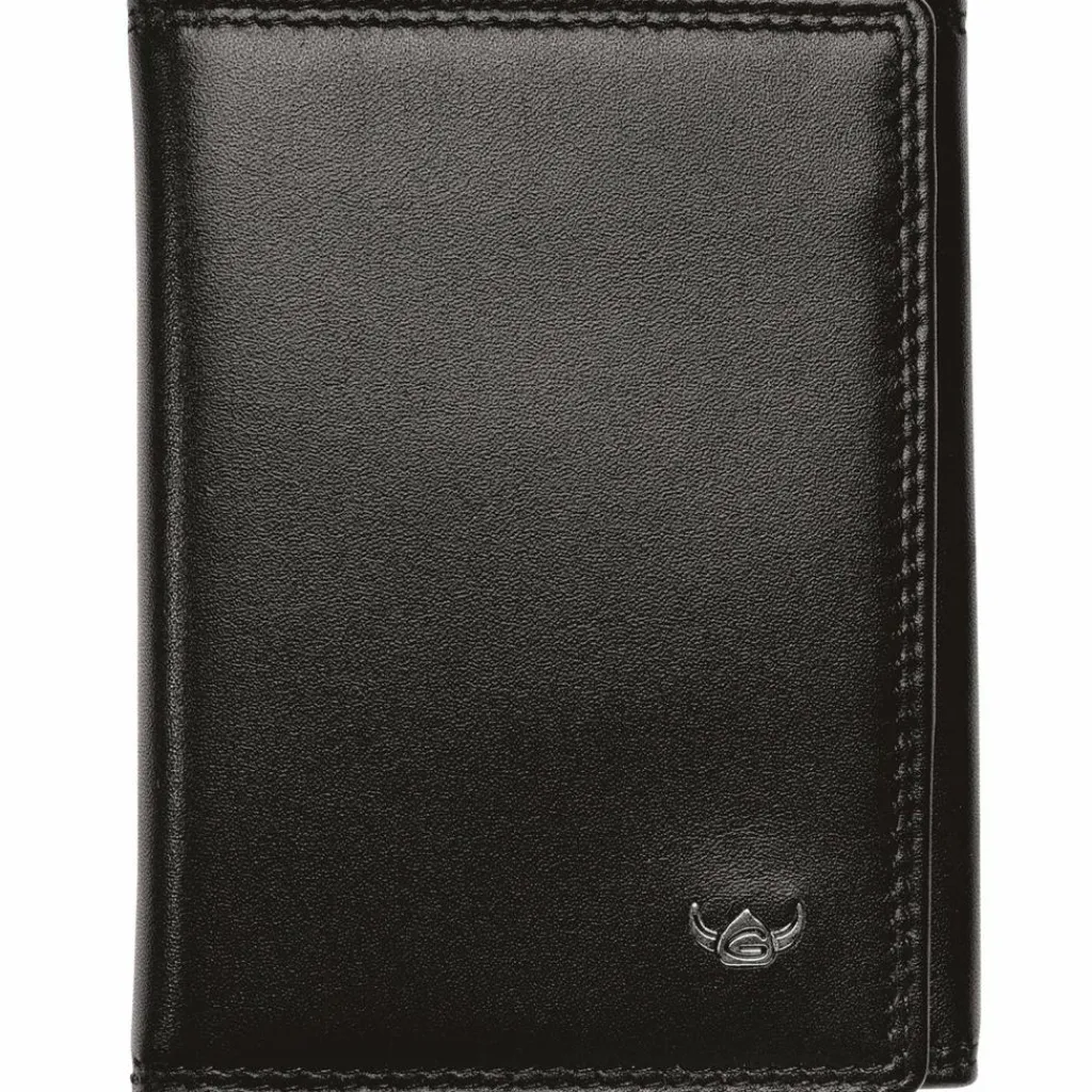 Best Golden Head Polo Geldbörse RFID Schutz Leder 8 cm schwarz