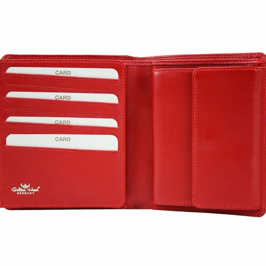 Discount Golden Head Polo Geldbörse RFID Leder 10 cm rot