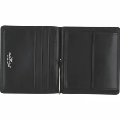 Golden Head Herrengeldbörsen Hochformat<Polo Geldbörse RFID Leder 10 cm mit Geldscheinklammer schwarz
