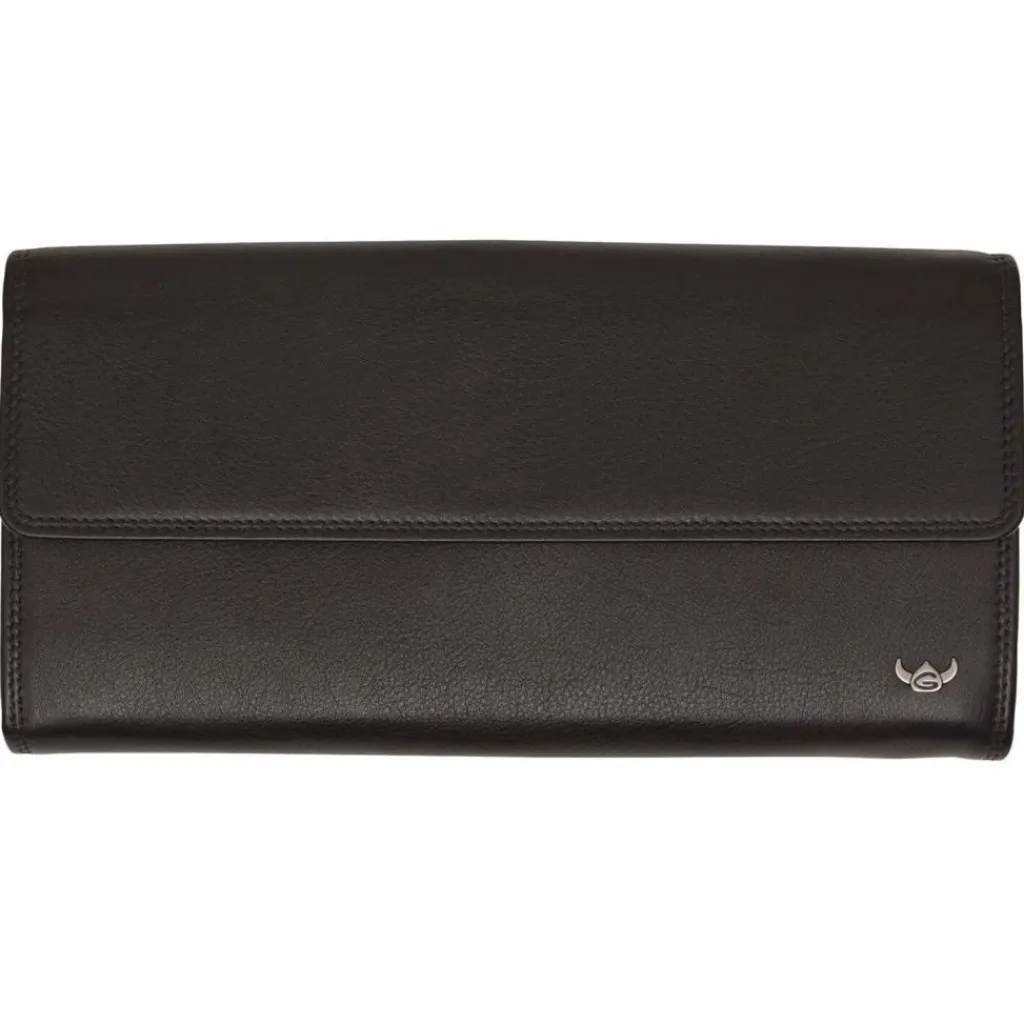 Golden Head Damengeldbörsen Querformat<Polo Geldbörse RFID Leder 19,5 cm schwarz