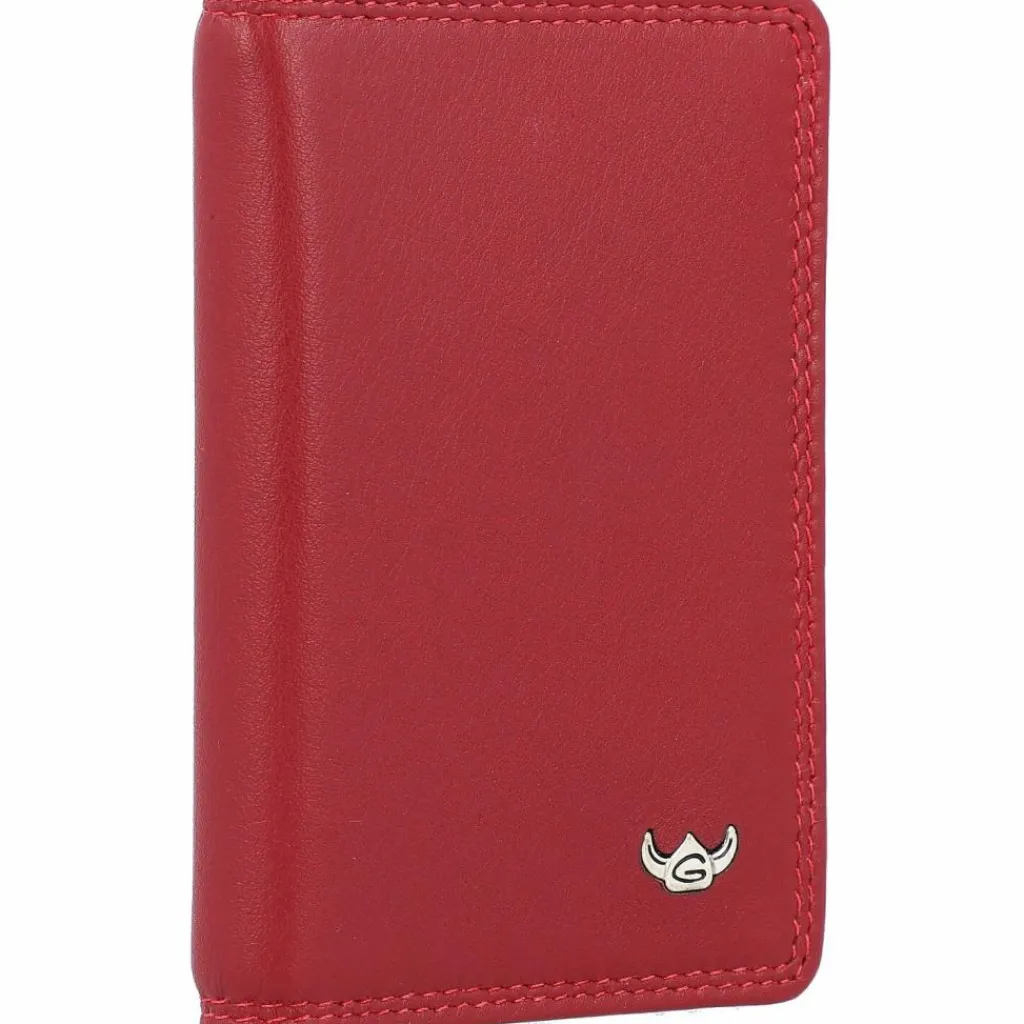 Golden Head Polo Kreditkartenetui RFID Leder 7 cm rot