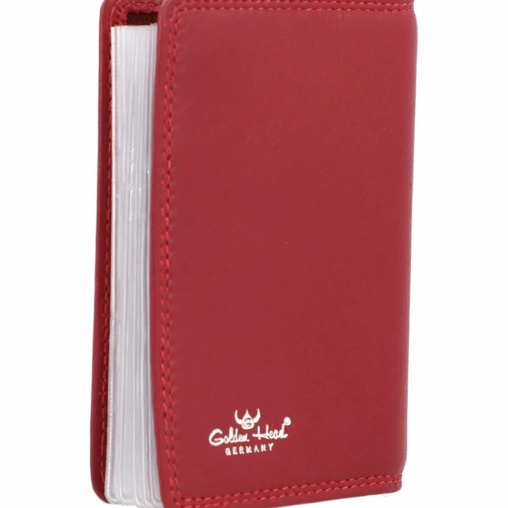 Golden Head Polo Kreditkartenetui RFID Leder 7 cm rot