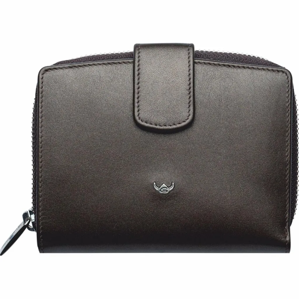 Golden Head Damengeldbörsen Querformat<Valencia Geldbörse RFID Schutz Leder 12 cm bronze