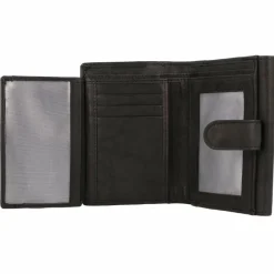 Greenburry Damengeldbörsen Querformat<Basic Geldbörse RFID Leder 13 cm black