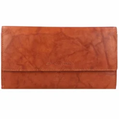 Greenburry Damengeldbörsen Querformat<Basic Geldbörse RFID Leder 19 cm cognac
