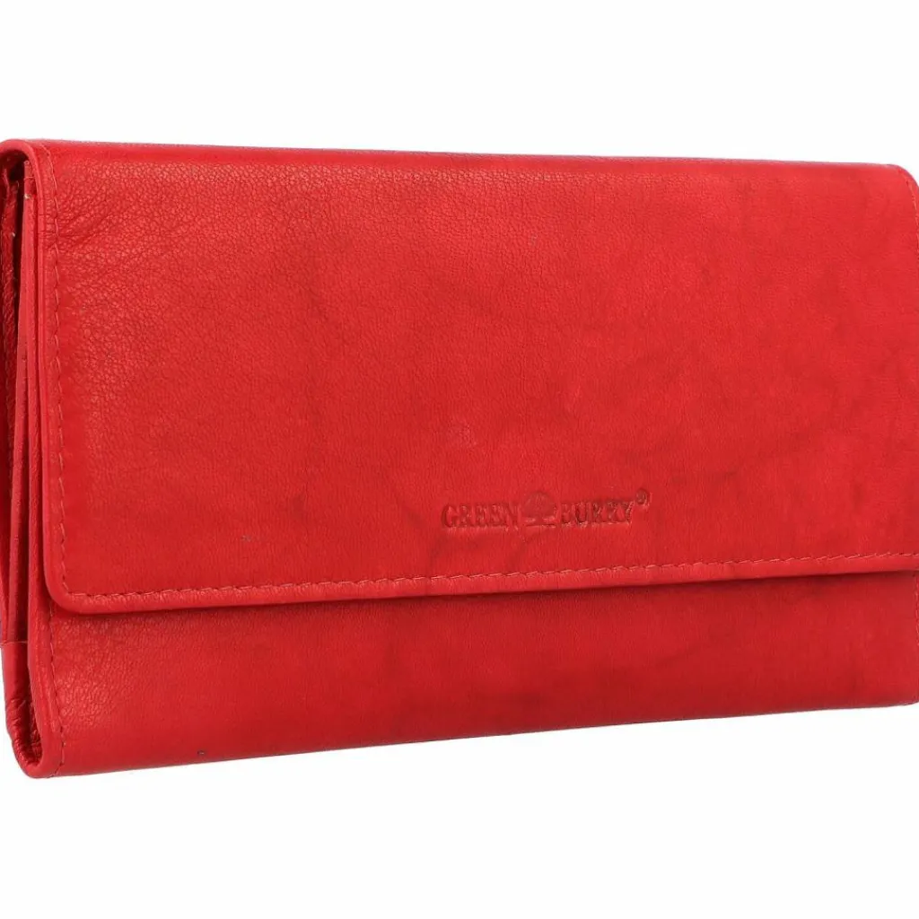 Clearance Greenburry Basic Geldbörse RFID Leder 19 cm red