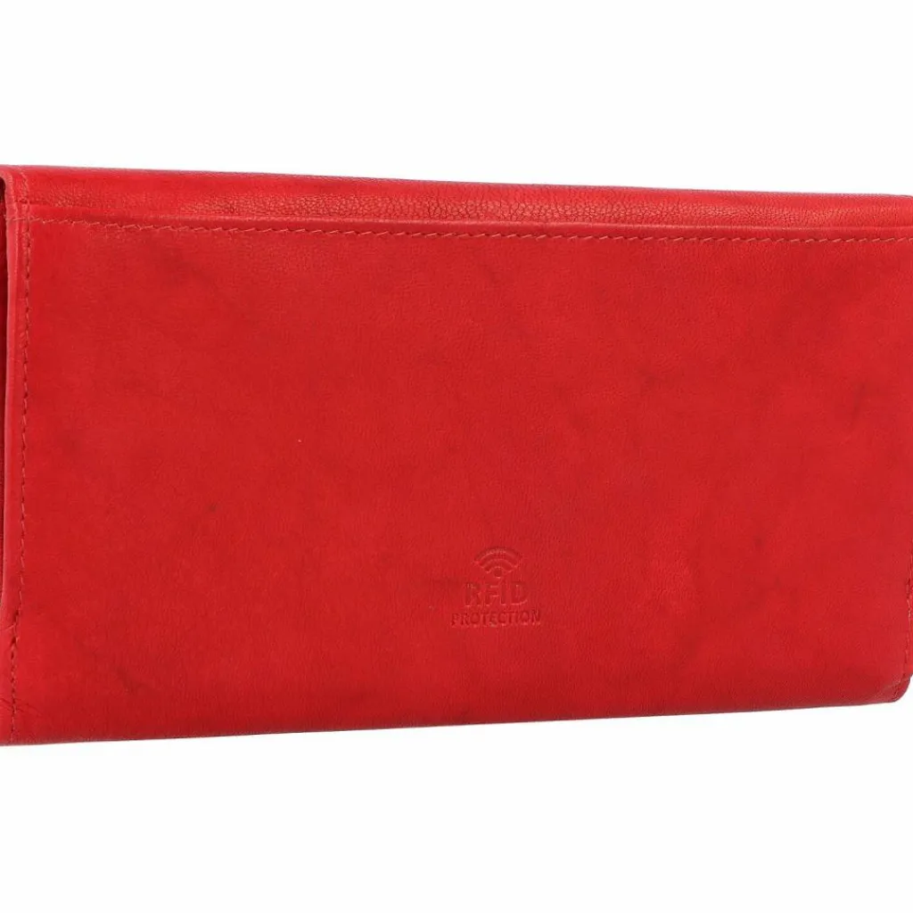 Clearance Greenburry Basic Geldbörse RFID Leder 19 cm red