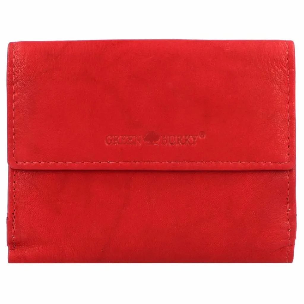 Greenburry Basic Geldbörse RFID Leder 13 cm red