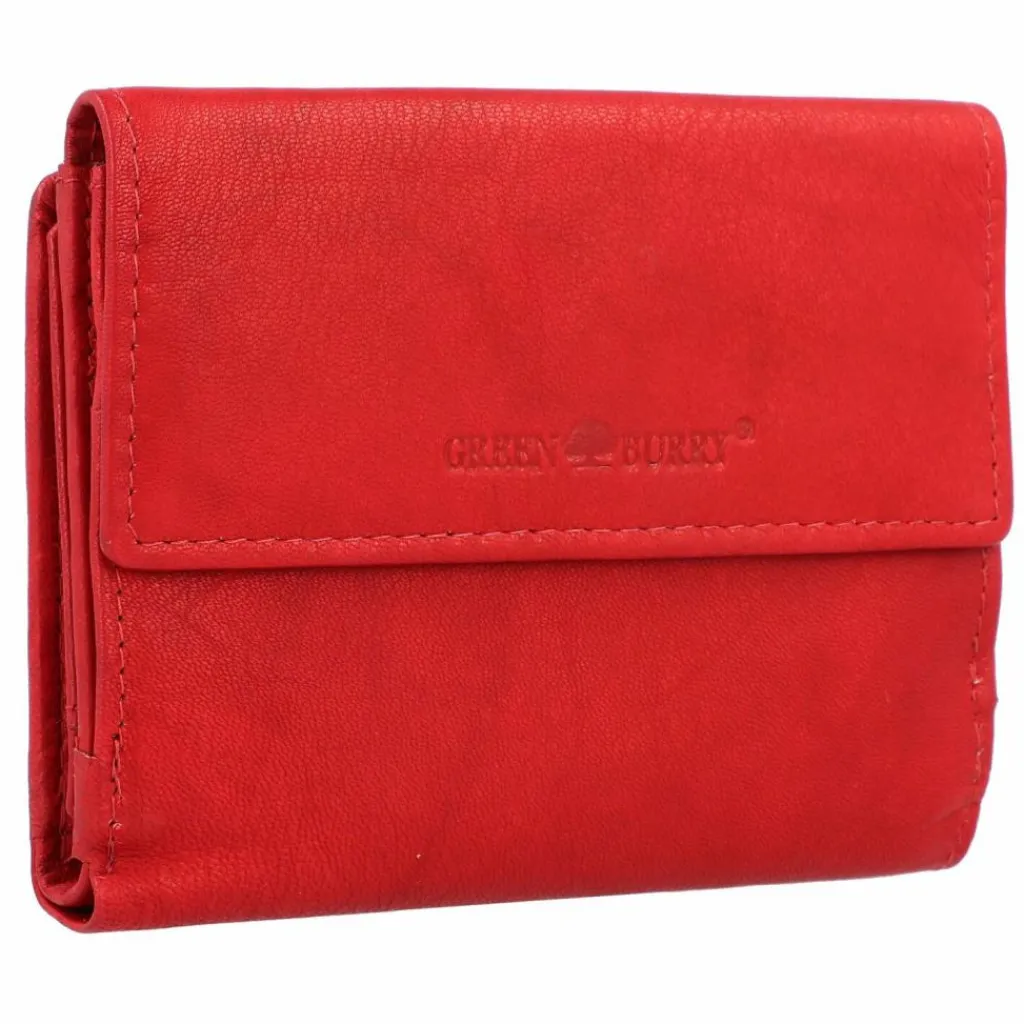 Greenburry Basic Geldbörse RFID Leder 13 cm red