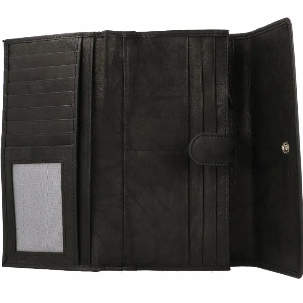 Outlet Greenburry Basic Geldbörse RFID Leder 19 cm black