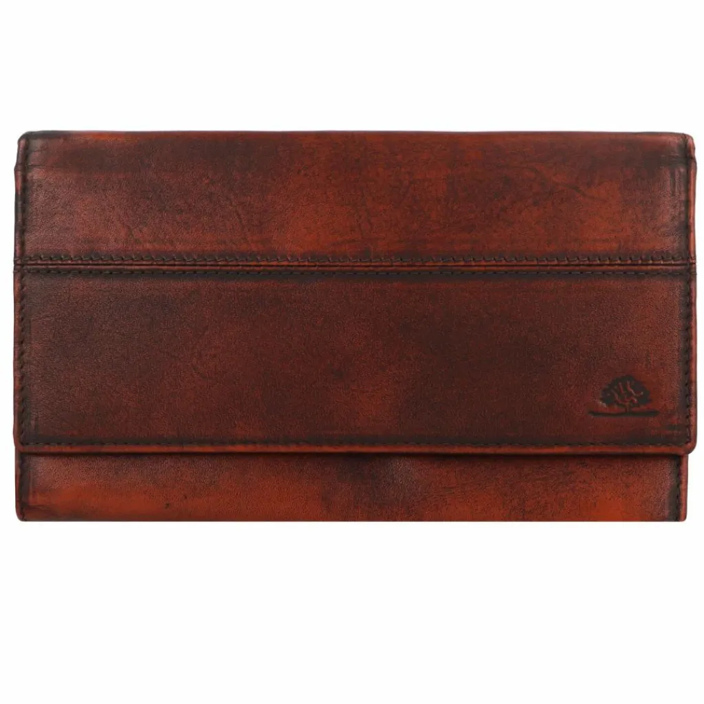 Discount Greenburry Destressed Geldbörse RFID Schutz Leder 18.5 cm rusty orange