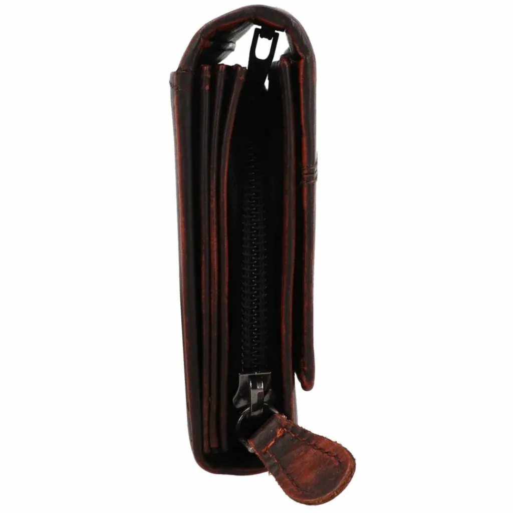 Discount Greenburry Destressed Geldbörse RFID Schutz Leder 18.5 cm rusty orange