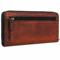 Greenburry Damengeldbörsen Querformat<Destressed Geldbörse RFID Schutz Leder 19 cm rusty orange