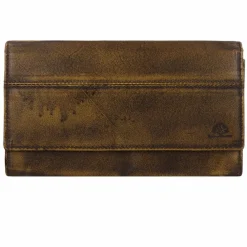 Clearance Greenburry Destressed Geldbörse RFID Schutz Leder 18.5 cm dirty yellow