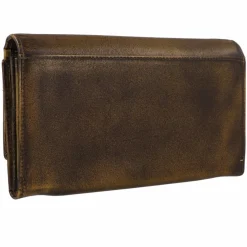 Clearance Greenburry Destressed Geldbörse RFID Schutz Leder 18.5 cm dirty yellow