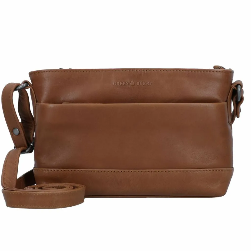 Outlet Greenburry Fiorentina Umhängetasche Leder 22.5 cm tan