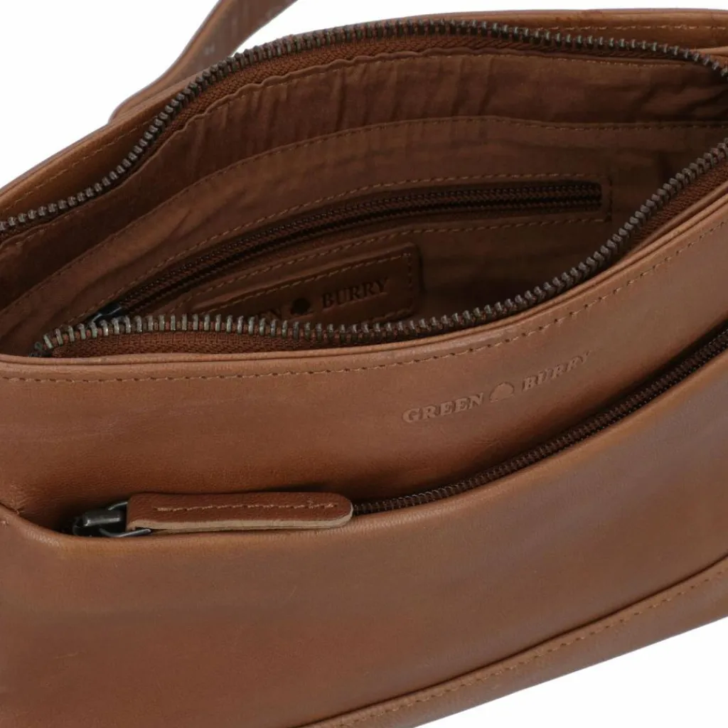 Outlet Greenburry Fiorentina Umhängetasche Leder 22.5 cm tan