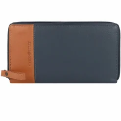Greenburry Damengeldbörsen Querformat<Nappa Geldbörse RFID Schutz Leder 19.5 cm grey-tan