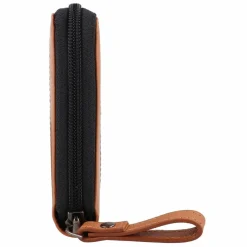 Greenburry Damengeldbörsen Querformat<Nappa Geldbörse RFID Schutz Leder 19.5 cm navy blue-tan