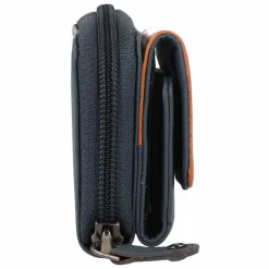 Greenburry Damengeldbörsen Querformat<Nappa Geldbörse RFID Schutz Leder 11 cm grey-tan