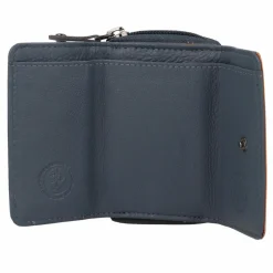 Greenburry Damengeldbörsen Querformat<Nappa Geldbörse RFID Schutz Leder 11 cm grey-tan