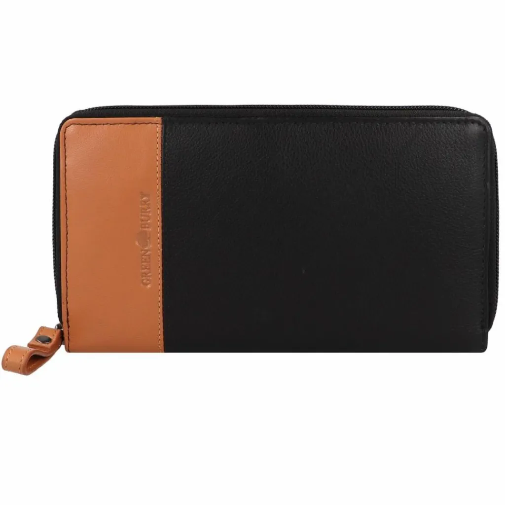 Best Greenburry Nappa Geldbörse RFID Schutz Leder 19.5 cm black-tan