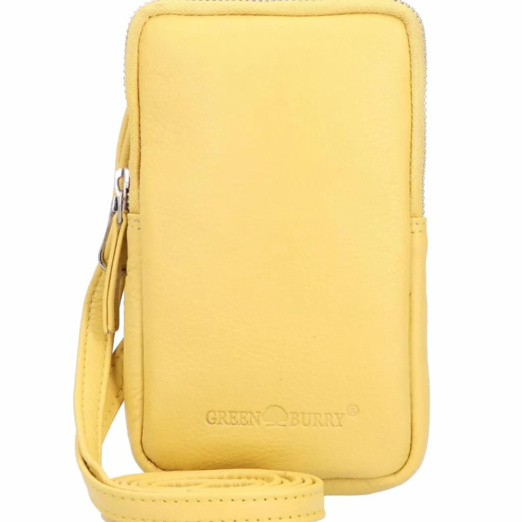 Greenburry Umhängetaschen<Nappa Handytasche Leder 10,5 cm yellow