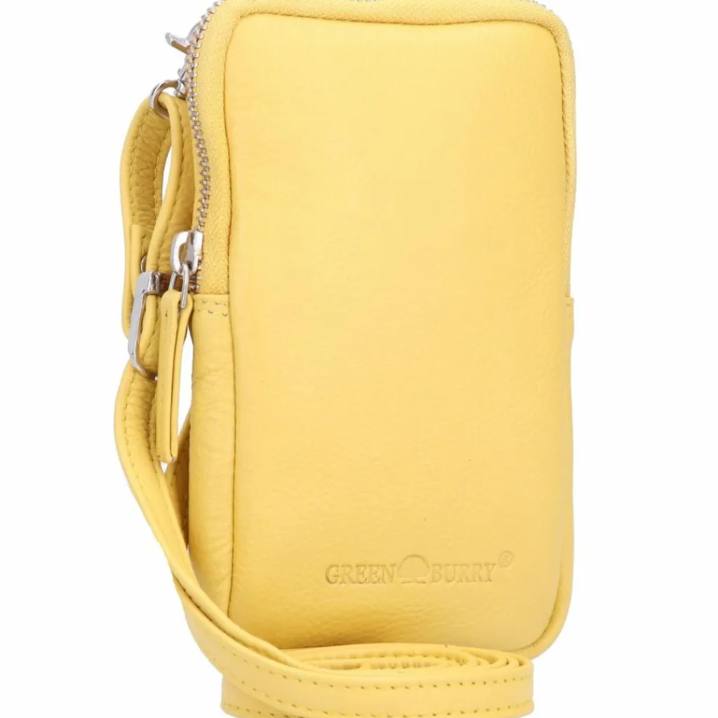 Greenburry Umhängetaschen<Nappa Handytasche Leder 10,5 cm yellow