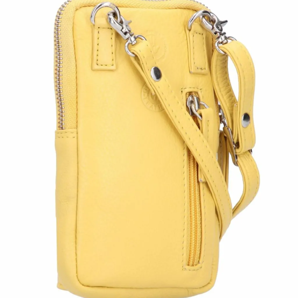 Greenburry Umhängetaschen<Nappa Handytasche Leder 10,5 cm yellow