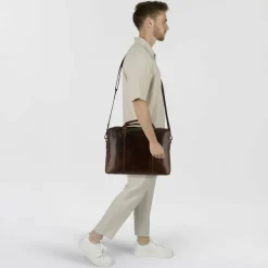 Greenburry Laptoptaschen|Aktentaschen<Newport Aktentasche Leder 43 cm Laptopfach coffee