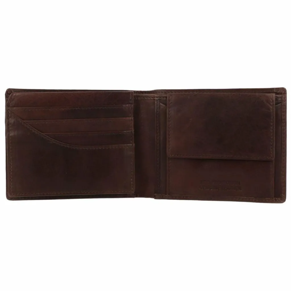 Greenburry Herrengeldbörsen Querformat<Newport Geldbörse RFID Schutz Leder 12 cm coffee