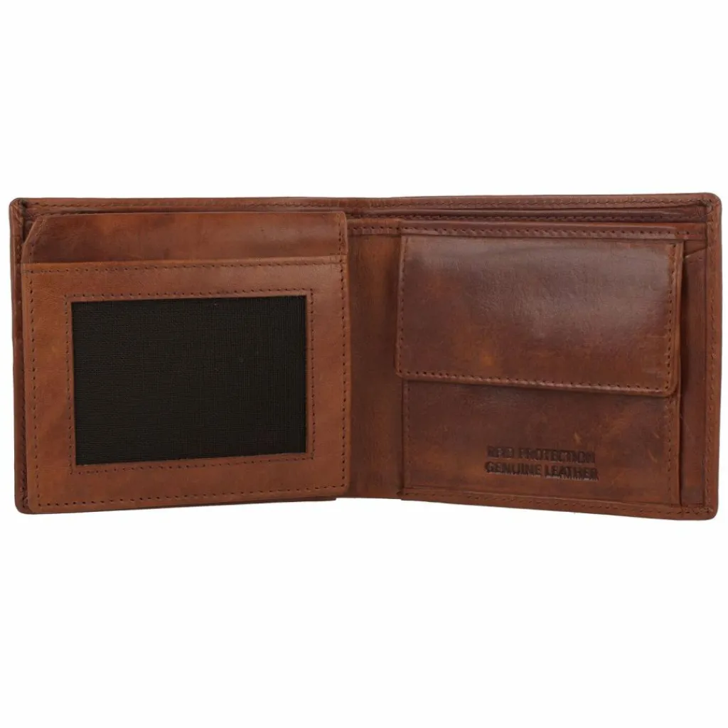 Greenburry Herrengeldbörsen Querformat<Newport Geldbörse RFID Schutz Leder 11 cm caramel