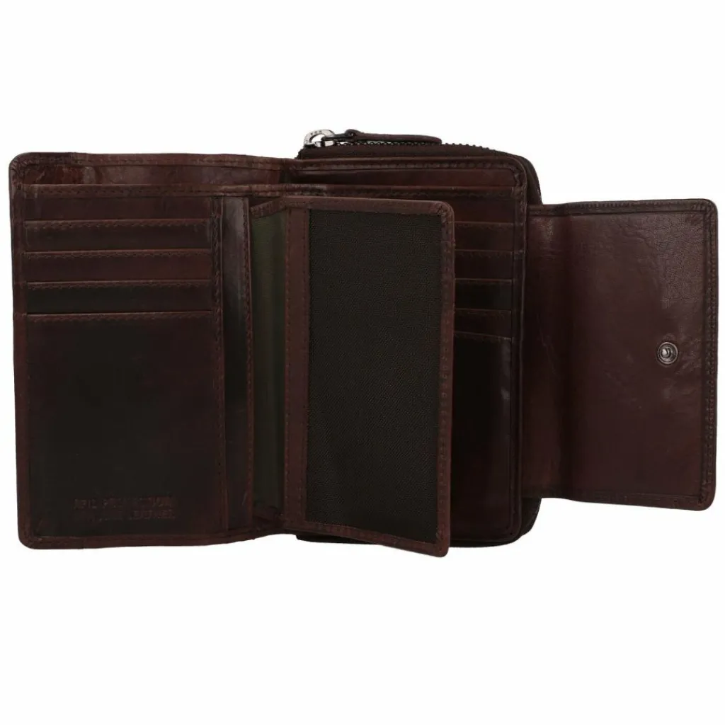 Hot Greenburry Newport Geldbörse RFID Schutz Leder 14 cm coffee