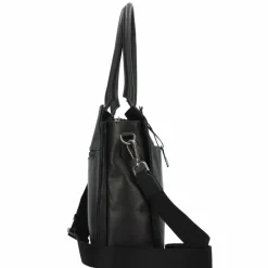 Greenburry Schultertaschen<Pure Schultertasche Leder 40 cm Laptopfach black