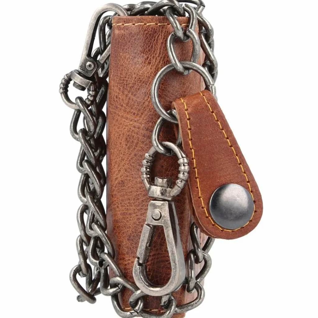 Greenburry Herrengeldbörsen Querformat<Rebel Rider Biker Geldbörse Leder 13 cm brown