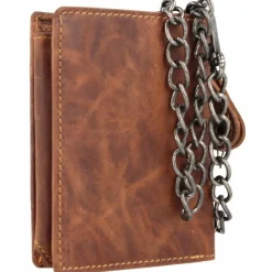 Greenburry Herrengeldbörsen Hochformat<Rebel Rider Biker Geldbörse Leder 11 cm brown