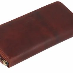 Greenburry Rugged Geldbörse RFID Schutz Leder 19 cm brown