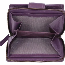 Greenburry Damengeldbörsen Hochformat<Spongy Geldbörse Leder 9,5 cm purple