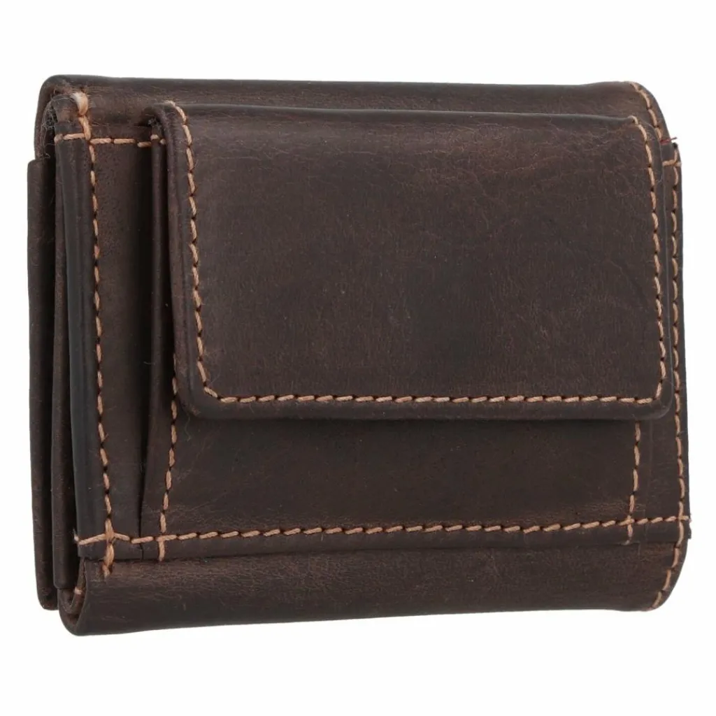 Greenburry Herrengeldbörsen Querformat<Tornado Geldbörse RFID Schutz Leder 9.5 cm teak brown
